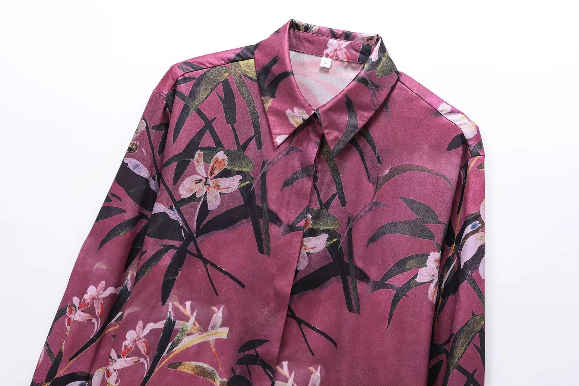 Women's Clothing Hot Sale At  Fashion Casual Long Sleeve Lapel Drape Shirt display picture 8