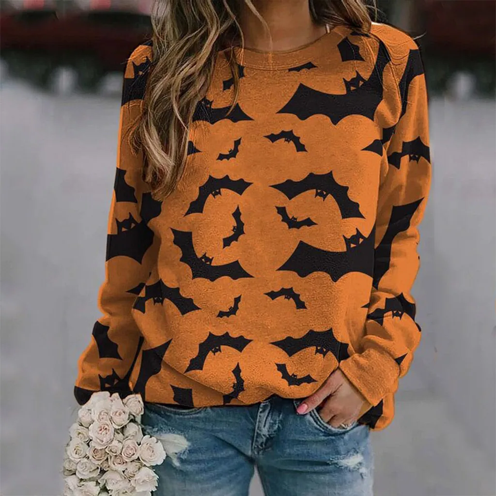Autumn And Winter New    Halloween Series Women's Round Neck Sweater Loose Casual display picture 8