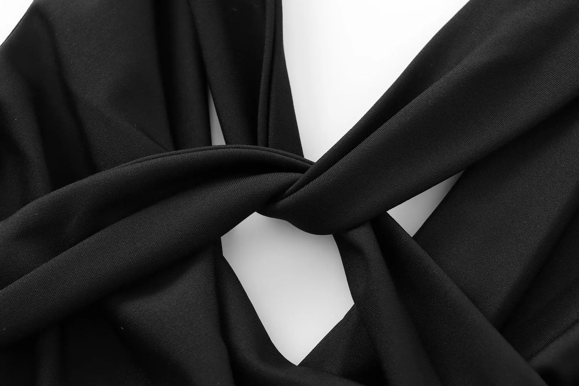 Women's Clothing Hot Sale At  Back Bow Tie Draped Collar Sleeveless Slim Fit Midi Skirt Dress display picture 6