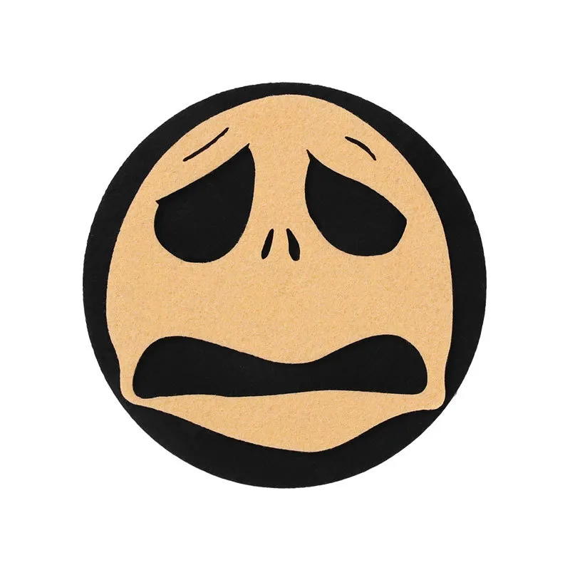 Halloween Ghost Festival Pumpkin Felt Coaster Spider Web Skull Wooden Carved Heat Insulation Decorative Coaster display picture 3