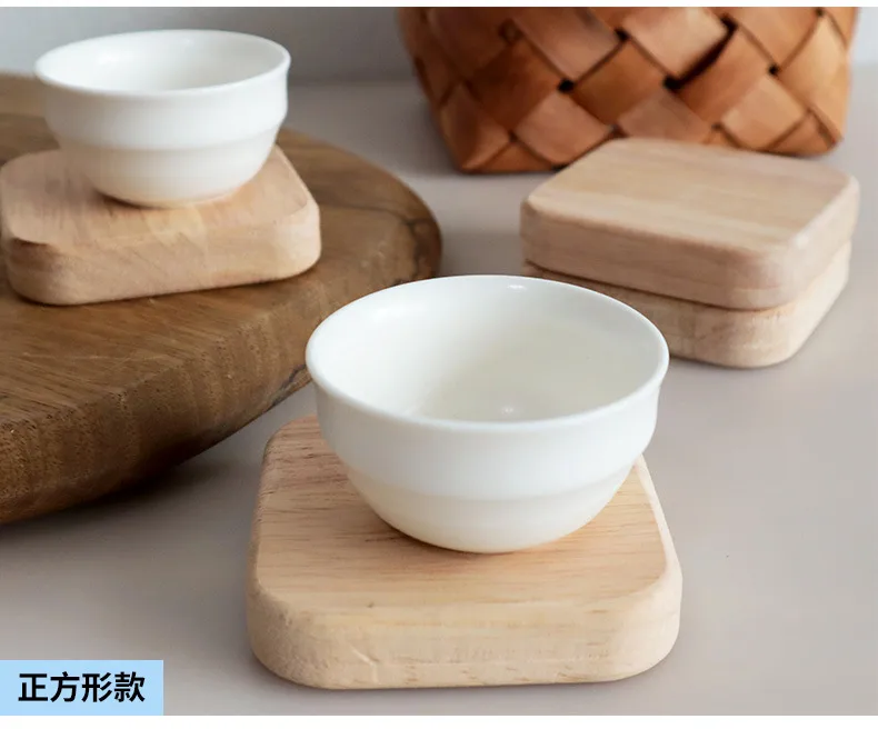 Wooden Teacup Mat Coffee Cup Mug Heat Proof Mat Coaster display picture 1