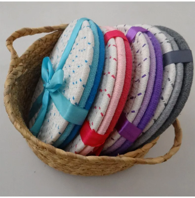 Heat Proof Mat Tableware Set   Placemat Coaster Placemat Ribbon Gift Packaging 3 Pieces American Style display picture 2