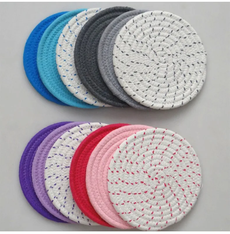 Heat Proof Mat Tableware Set   Placemat Coaster Placemat Ribbon Gift Packaging 3 Pieces American Style display picture 3
