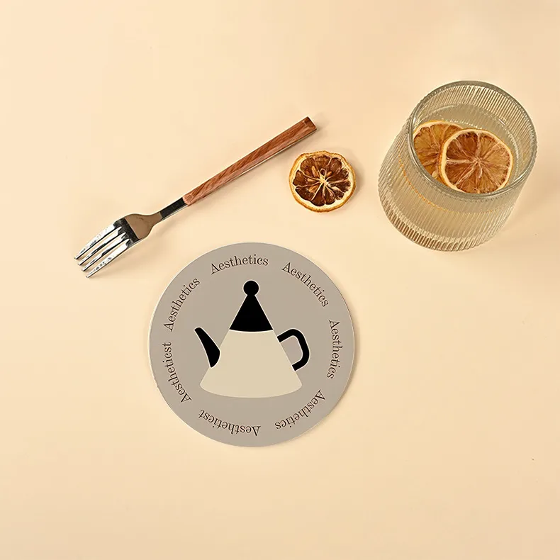 Plate Mat Customized Heat Proof Mat Anti-Scald Table Top Protective Pad Mat Vegetable Mat Water-Absorbing Quick-Drying Coaster Non-Slip Waterproof display picture 4