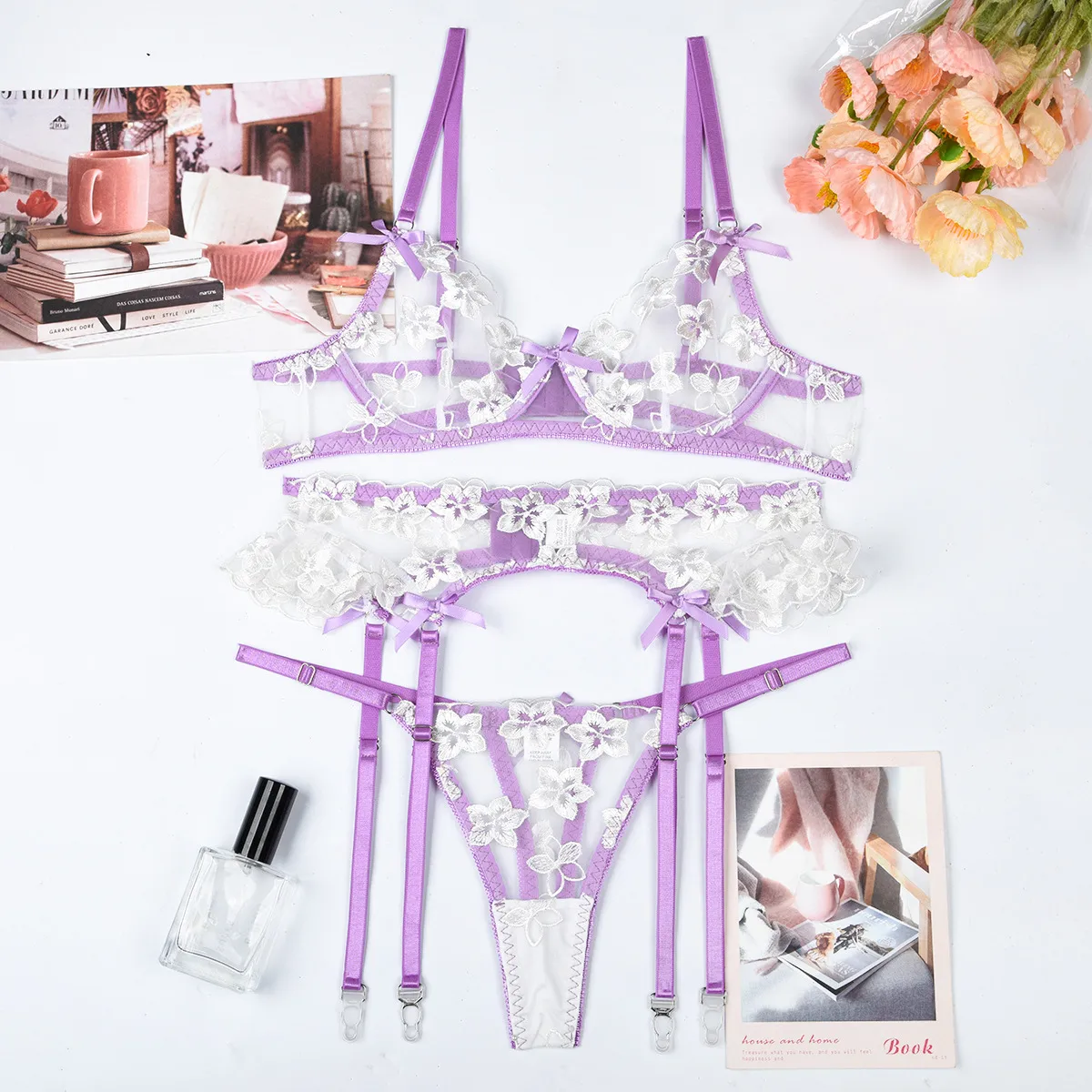 Nihaowholesale Wholesale New Fashion Embroidered Lace See-through Underwear display picture 45