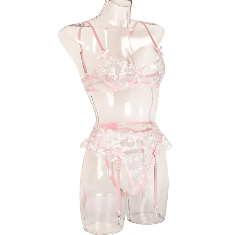 Nihaowholesale Wholesale New Fashion Embroidered Lace See-through Underwear display picture 3