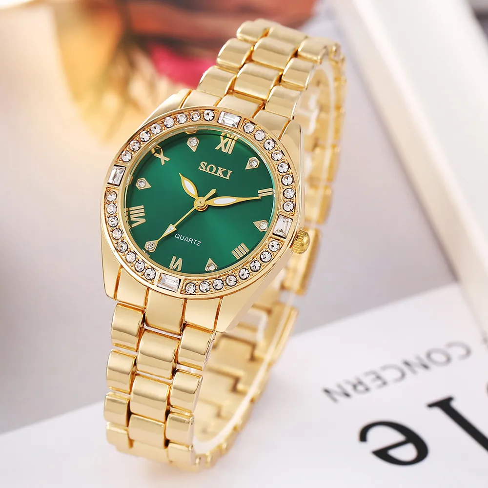 Casual Color Block Buckle Quartz Women's Watches display picture 3