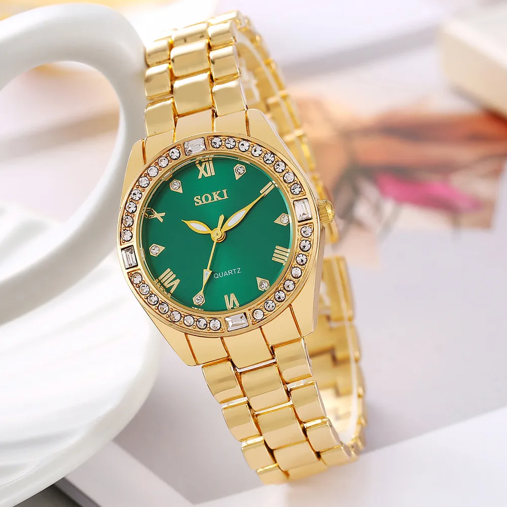 Casual Color Block Buckle Quartz Women's Watches display picture 2
