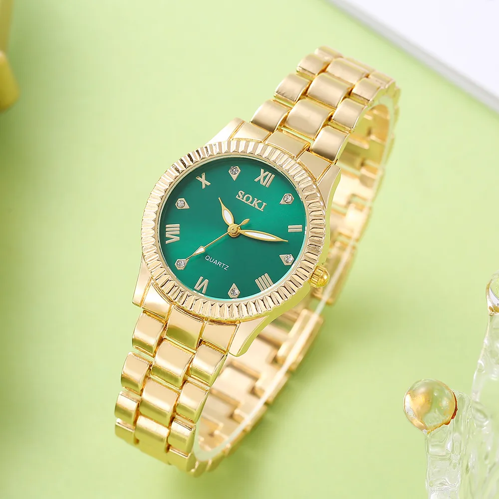 Casual Color Block Buckle Quartz Women's Watches display picture 12