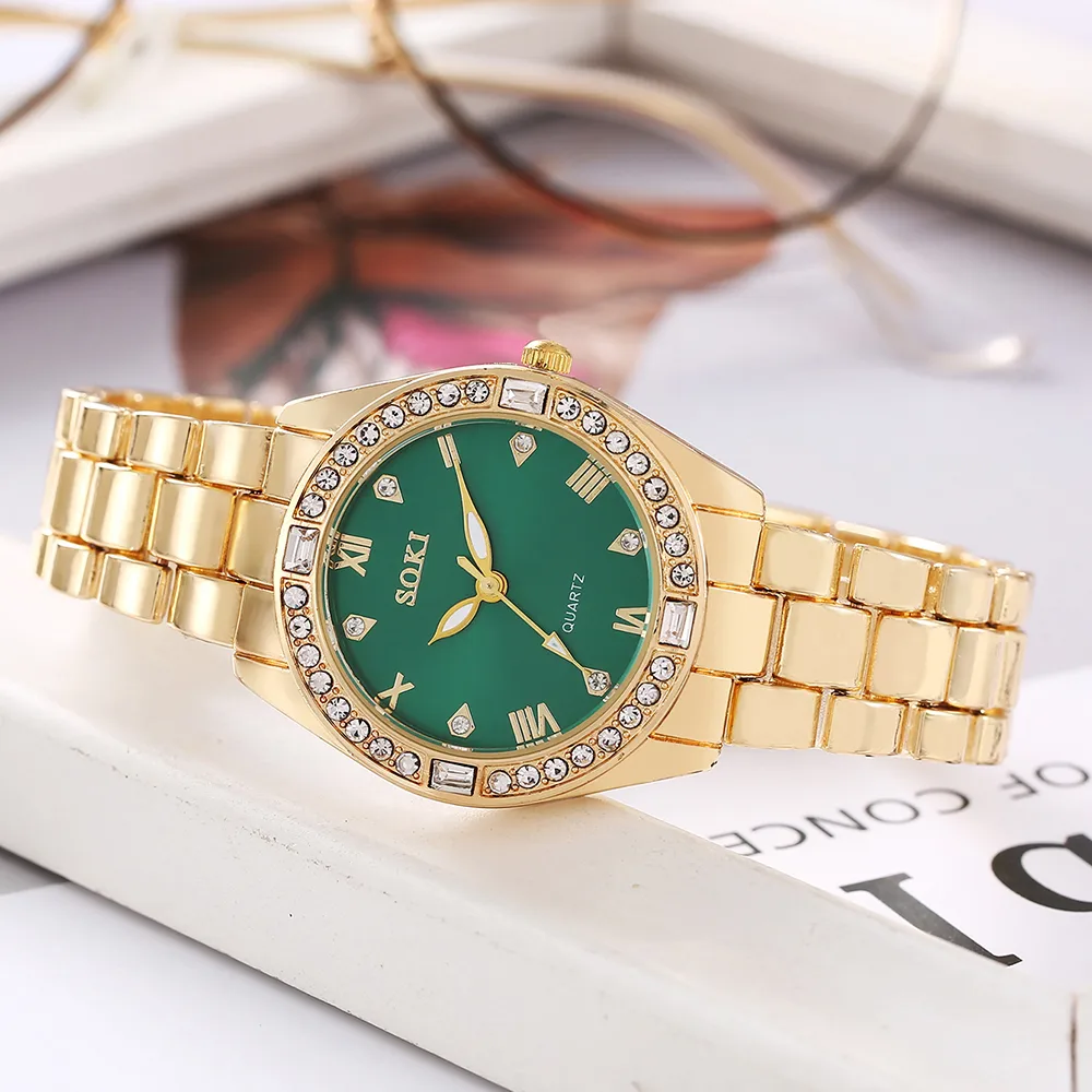 Casual Color Block Buckle Quartz Women's Watches display picture 4