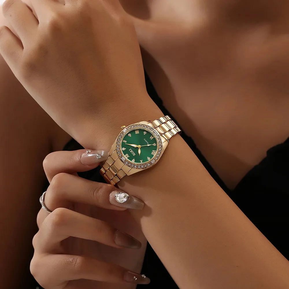 Casual Color Block Buckle Quartz Women's Watches display picture 8