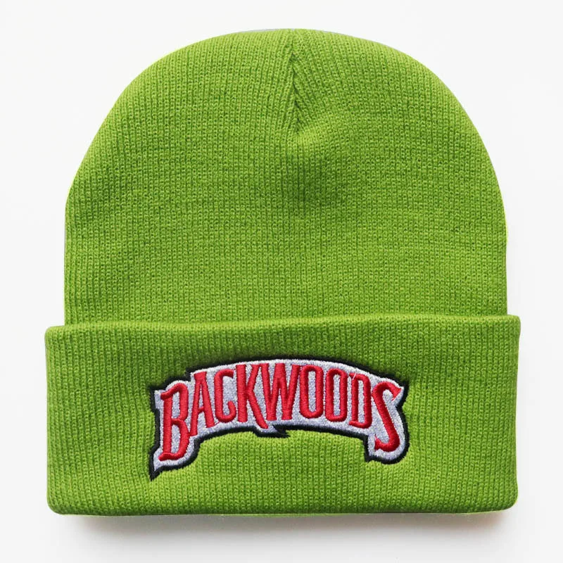 New Autumn And Winter Men's And Women's Warm Wool Hat BACKWOODS Letter Embroidery Men's And Women's Knitted Hat Pullover Hat display picture 3