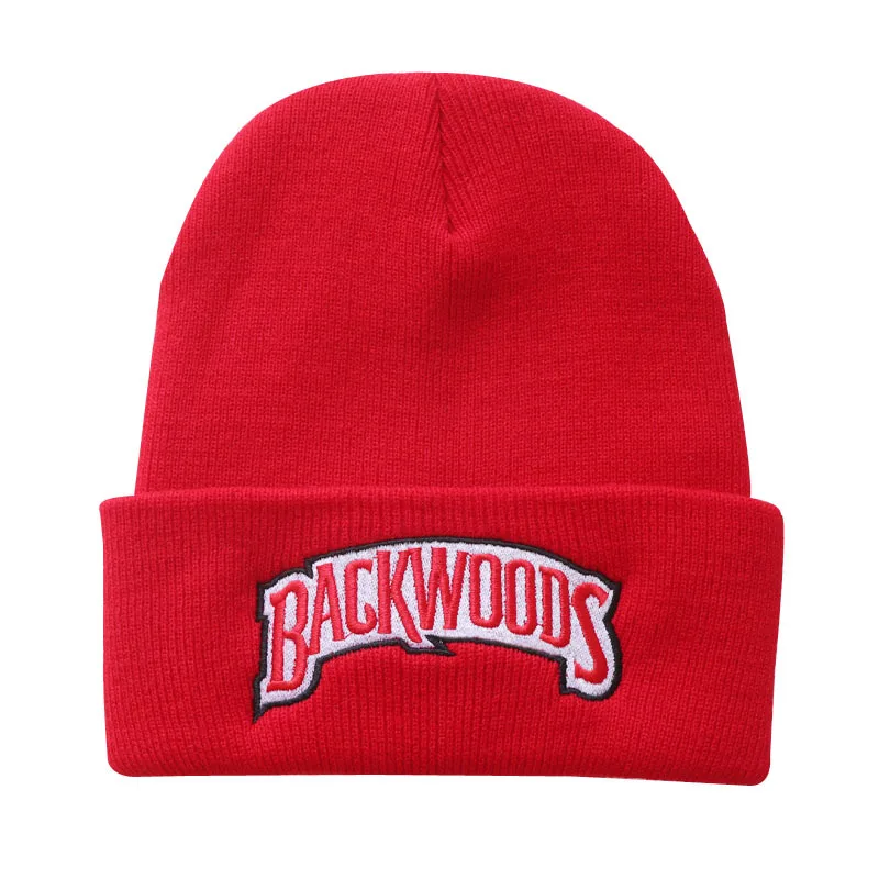 New Autumn And Winter Men's And Women's Warm Wool Hat BACKWOODS Letter Embroidery Men's And Women's Knitted Hat Pullover Hat display picture 9