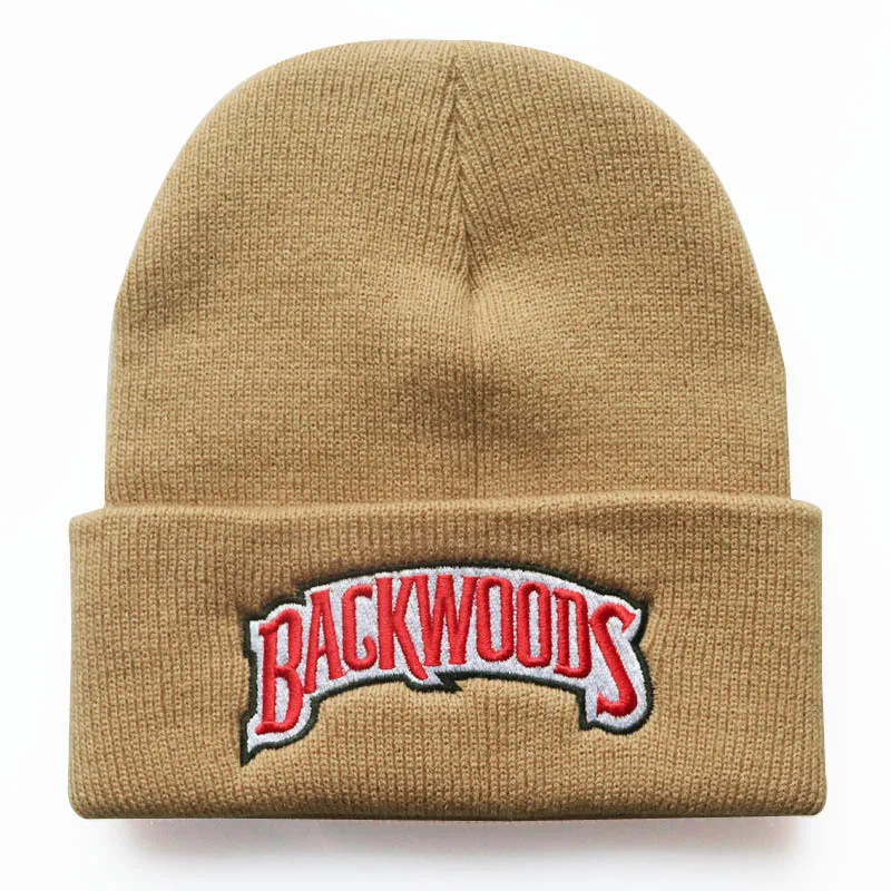 New Autumn And Winter Men's And Women's Warm Wool Hat BACKWOODS Letter Embroidery Men's And Women's Knitted Hat Pullover Hat display picture 6
