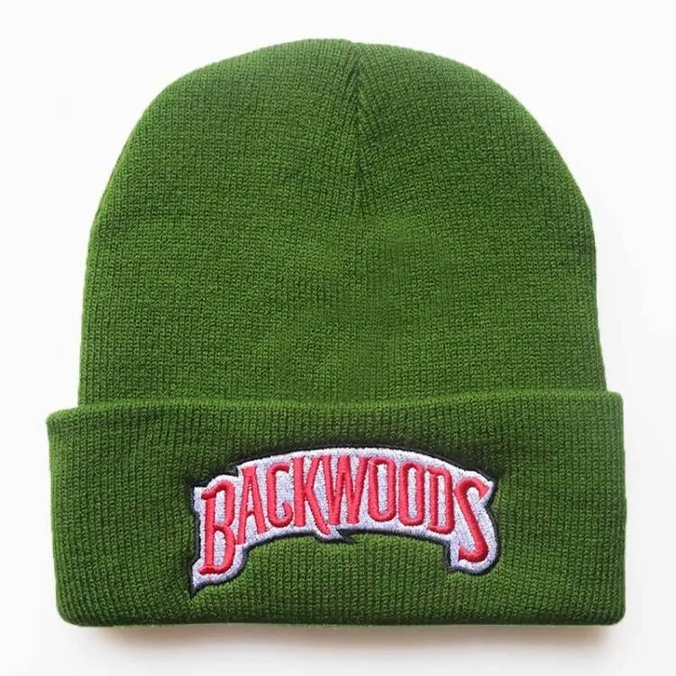New Autumn And Winter Men's And Women's Warm Wool Hat BACKWOODS Letter Embroidery Men's And Women's Knitted Hat Pullover Hat display picture 1