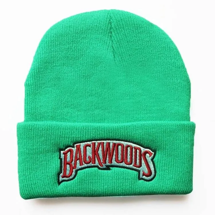 New Autumn And Winter Men's And Women's Warm Wool Hat BACKWOODS Letter Embroidery Men's And Women's Knitted Hat Pullover Hat display picture 2