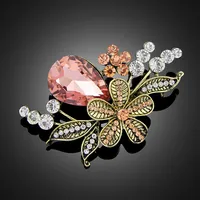 Korea Alloy Plating Brooch Flowers (ancient Pink Ae103-a)  Nhdr2347 main image 1