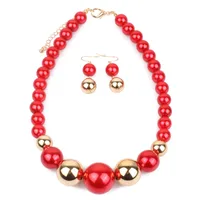 Occident And The United States Resin  Necklace (coffee)  Nhct0051-coffee main image 1