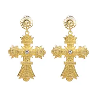 Fashion Cross Plating Alloy Earrings Ear Studs main image 1