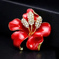 Alloy Fashion Flowers Brooch  (18k Purple Al001-d) Nhdr3128-18k-purple-al001-d main image 4