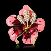 Alloy Fashion Flowers Brooch  (18k Purple Al001-d) Nhdr3128-18k-purple-al001-d main image 2