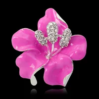 Alloy Fashion Flowers Brooch  (18k Purple Al001-d) Nhdr3128-18k-purple-al001-d main image 3