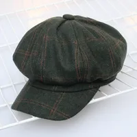Cloth Korea  Hat  (a-546 Plaid Dark Green) Nhxb0039-a-546-plaid-dark-green main image 1