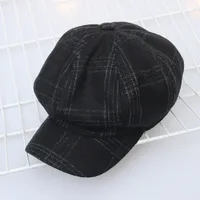 Cloth Korea  Hat  (a-546 Plaid Dark Green) Nhxb0039-a-546-plaid-dark-green main image 2
