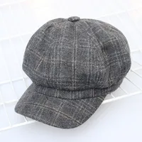 Cloth Korea  Hat  (a-546 Plaid Dark Green) Nhxb0039-a-546-plaid-dark-green main image 3