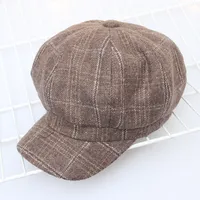 Cloth Korea  Hat  (a-546 Plaid Dark Green) Nhxb0039-a-546-plaid-dark-green main image 5