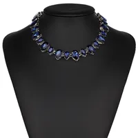 Imitated Crystal&cz Fashion Geometric Necklace  (red) Nhjj4115-red main image 3