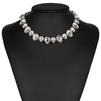 Imitated Crystal&cz Fashion Geometric Necklace  (red) Nhjj4115-red main image 5