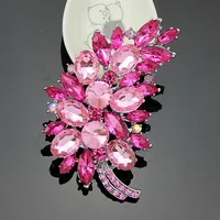 Alloy Fashion Flowers A Brooch  (white K Mei Red Af029-d) Nhdr2671-white-k-mei-red-af029-d main image 1