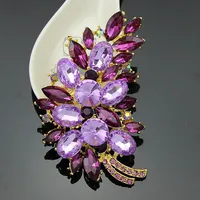 Alloy Fashion Flowers A Brooch  (white K Mei Red Af029-d) Nhdr2671-white-k-mei-red-af029-d main image 3