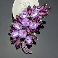 Alloy Fashion Flowers A Brooch  (white K Mei Red Af029-d) Nhdr2671-white-k-mei-red-af029-d main image 2