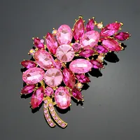 Alloy Fashion Flowers A Brooch  (white K Mei Red Af029-d) Nhdr2671-white-k-mei-red-af029-d main image 5