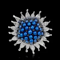 Alloy Fashion Flowers A Brooch  (white K White Aa005-a) Nhdr2681-white-k-white-aa005-a main image 2