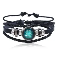Leather Fashion Geometric Bracelet  (aries) Nhpk2027-aries main image 7