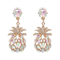Imitated Crystal&cz Fashion Geometric Earring  (green) Nhjj5083-green main image 4