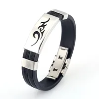 Geometric Titanium Steel No Inlaid Unisex Bracelets main image 5