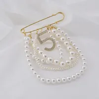 Korean Pearl Tassel Flash Drill Alloy Brooch Nhnt158332 main image 2