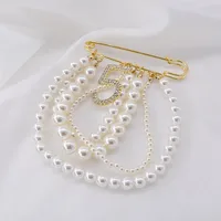 Korean Pearl Tassel Flash Drill Alloy Brooch Nhnt158332 main image 3