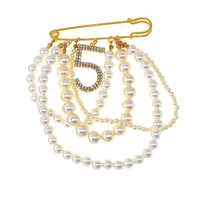 Korean Pearl Tassel Flash Drill Alloy Brooch Nhnt158332 main image 5