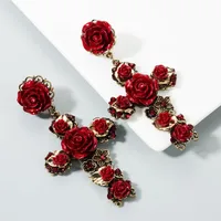 Retro Geometric Diamond Alloy Artificial Gemstones Earrings main image 1