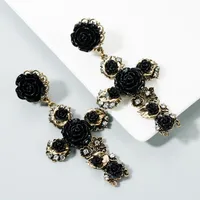 Retro Geometric Diamond Alloy Artificial Gemstones Earrings main image 2