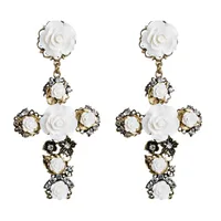Retro Geometric Diamond Alloy Artificial Gemstones Earrings main image 6