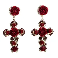 Retro Geometric Diamond Alloy Artificial Gemstones Earrings main image 8