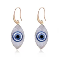 Retro Personality Eyes Imitation Natural Stone Resin Earrings main image 1