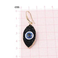 Retro Personality Eyes Imitation Natural Stone Resin Earrings main image 5