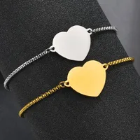 Fashion Heart 304 Stainless Steel 18K Gold Plated No Inlaid Bracelets In Bulk main image 3